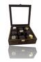 Richbox 9-Piece Watch Box Watch Case Alcantara Brown - 3