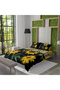 Sunflower Patterned 3D Digital Printed Double Duvet Cover Set - 3