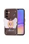 Galaxy A05S Case with Camera Protection Figure Design Zore Kapya Cover-Dark Brown - 5