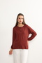 Women's Lycra Mid-Age and Above Four Seasons Tile Mom Combed Cotton Blouse with Button Pattern and Elastic Sleeves - 5