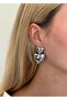 Set of 2 Heart Earrings, 4 cm - 7