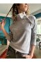 Women's Powder Turtleneck Button Detailed Soft Textured Sweater Gk-bst3012 - 2