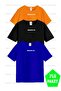 Brooklyn Printed 3 Pack Unisex Orange-Black-Sax Blue Kids T-Shirt/T-Shirt