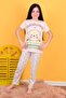 Girl's Short Sleeve Pajama Set Together Forever Salmon