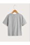 Kids Unisex Oversize Gray Shut Up Printed T-shirt - 2