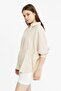 Oversized Shirt with Shirred Sides - 5