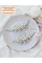 2-Piece Pearl Hair AccessoryScalloped Bridal Crown