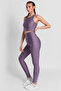 Roise Drop Patterned Recovery Lilac Sports Leggings - 2