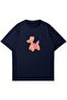 Women's Baloon Dog Printed Crew Neck Oversize Tshirt