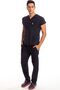 Surgical Doctor Nurse Scrubs Men's Navy Blue Suit