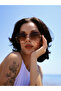 Geometric Brown Gradient Cut Glass Women Sunglasses Ae1712c30 - 3