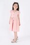 Girl's Muslin Ruffle Front Button Dress