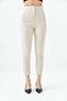 Women's Zr Model Collared High Waist Narrow Leg Women's Fabric Pants