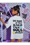 Kids Unisex Oversize White Happy Printed T-shirt - 3