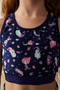 Girl's Mermaid Patterned 2-Piece Short Top - 4