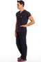 Surgical Doctor Nurse Scrubs Men's Navy Blue Suit - 2