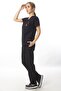 Black Stain Resistant Mix Gabardine Surgical Doctor Nurse Scrubs Jersey Suit - 6