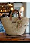 Straw Bag, Daily Handbag, Handmade Design Bag, (MIDI SIZE 20CM.)