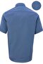Men's Indigo Short Sleeve Classic Cut Collar Buttoned Cotton Satin Shirt - 4
