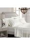 Luxury Hotel Series Striped 4 Piece White Duvet Cover Set 160X200 cm Skin-Friendly Satin Fitted Sheet - 3