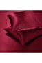 Burgundy Silk Textured Cotton Satin Duvet Cover Set 4 Pieces Double Size 160X200Cm Includes Fitted Sheet - 2