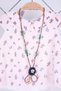 2-5 Years Old Necklace Blouse Denim Shorts Summer Stylish Girl's Holiday Set 10081 - 4