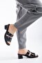 Women's Heeled Daily Slippers with Grass - 3