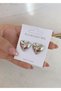 Women's Heart Silver Bold Earrings