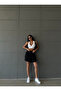 Women's Elastic Waist Ruffled Mini Skirt - 3