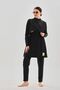 3 Pieces of Hijab Swimsuit with Pleat Detail on the Shoulder Full Covered Swimsuit Plus Size Burkini - 3