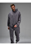Men's Oversize Smoked Tracksuit Set - 3 Thread, Cotton, Elastic Leg