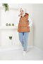 Women's 3-Pocket Hooded Zippered Padded Vest - 3
