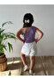 PURPLE BABY KIDS RiBANA SINGLE ARM CROP TOP - 3