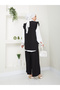 Trend Fabric Women's Hijab Set - 3-Piece Shirt and Vest Set - 5