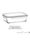 Fresco Set of 4 Storage Cups (Rectangular) (White Cover 1900Cc-1200Cc-800Cc-400Cc) - 2