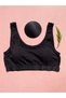 Cotton Lycra Combed Cotton Fabric 3-Piece Black, White, Gray Color Sports Bra with Removable Pads - 3