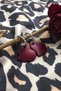 Matte Burgundy Color Antiallergic Heart Earrings - 2