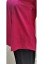 / Long Sleeve Loose Cotton Comfortable Soft Textured Women's Shirt Fuchsia - 7