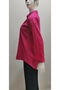 / Long Sleeve Loose Cotton Comfortable Soft Textured Women's Shirt Fuchsia - 3