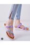 Women's Pink Flip Flops Buckle Slippers