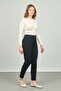 Women's High Waist Pants 1250 Navy Blue - 3