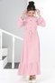 Young Girl Aerobin Linen Fabric Long Length Hijab Dress 11Age-12Age-13Age-14Age-15Age - 5