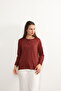 Women's Lycra Mid-Age and Above Four Seasons Tile Mom Combed Cotton Blouse with Button Pattern and Elastic Sleeves - 3