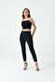 Women's Zr Model Collared High Waist Narrow Leg Women's Fabric Pants - 6