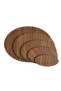 Rattan Weave Plate Rattan Base 20x10 cm Ellipse Oval 3mm Double Sided Painted Walnut - 3