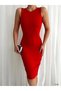 Trend Esinty Women's Crew Neck Sleeveless Crepe Fabric Dress (Colorful)