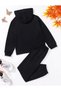 Black Girl's Hooded Inspre Butterfly Tracksuit Set - 3