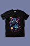 Black Color Cute Owl Printed Short Sleeve Children's T-shirt