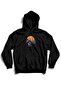 Unisex Black Off-Road Vehicle Printed Hooded Sweatshirt with Kangaroo Pocket, 100% Cotton, 3 Thread Sweatshirt