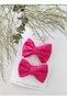 Girl and Baby Fuchsia pink Scalloped 2-Piece Handmade Buckle Set - 7